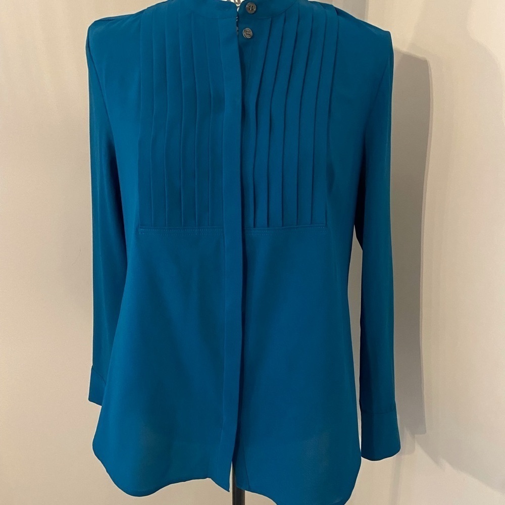J Crew teal blouse